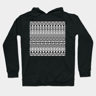 Aztec Influence Pattern BW Hoodie